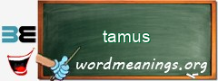 WordMeaning blackboard for tamus